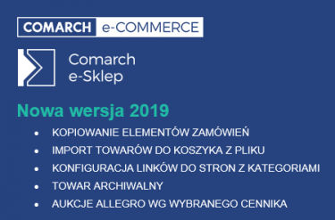 Comarch e-Sklep 2019 - nowa wersja