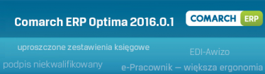 Comarch ERP Optima 2016.0.1