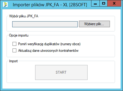 Importer pliku JPK_FA