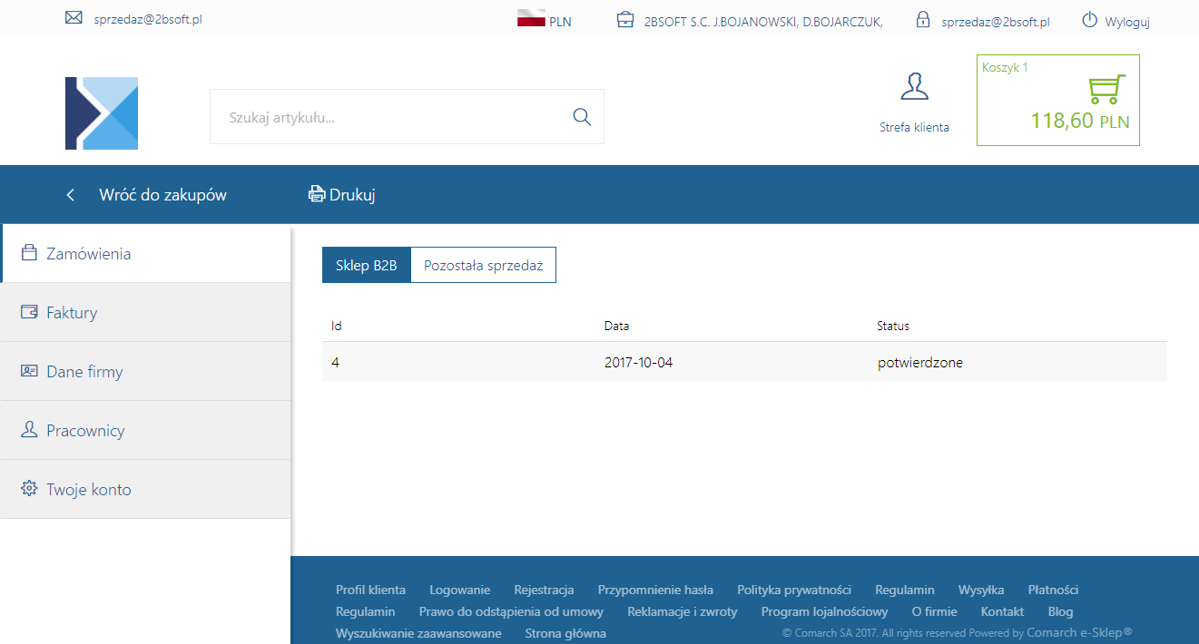 Comarch e-Sklep B2B