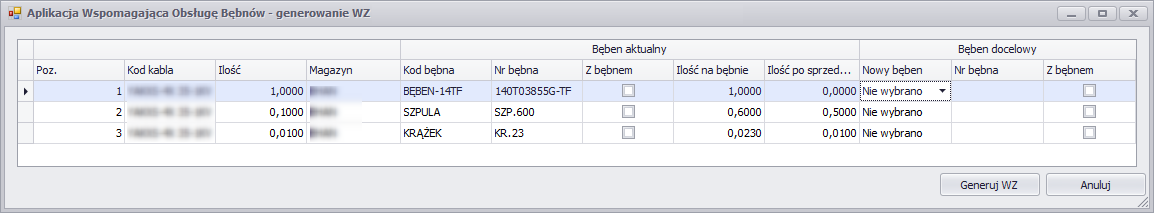 2BSOFT - Zarządzanie bębnami