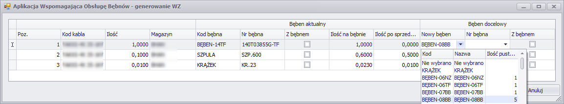 2BSOFT - Zarządzanie bębnami